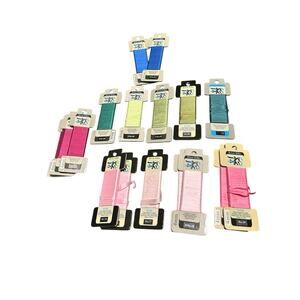 Lot of 17 River Silks 4mm Silk Ribbon Embroidery Needlework Assorted Colors
